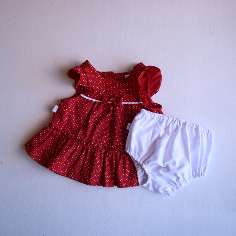 Vestido Isabela 174 Rojo a Motas